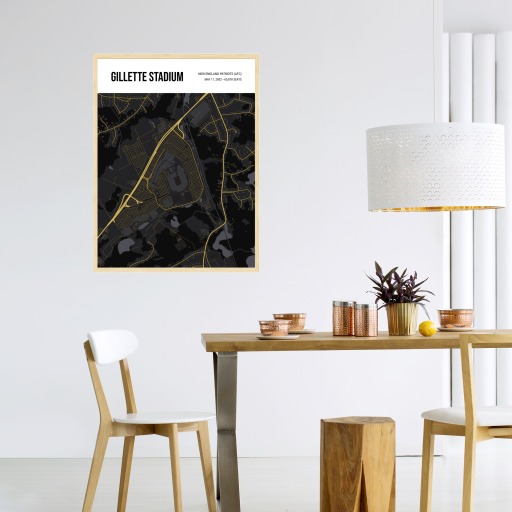 New England Patriots Stadium Poster - Street Map 5