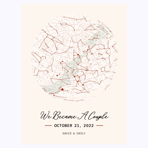 When We Became a Couple Poster - Celestial Map 1