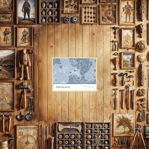 Parthenon Poster - Street Map 2