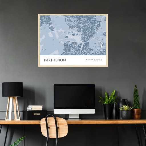 Parthenon Poster - Street Map 3