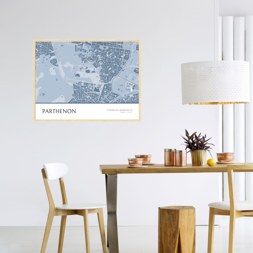 Parthenon Poster - Street Map 4