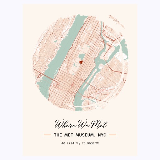 Where We Met Poster - Street Map 1
