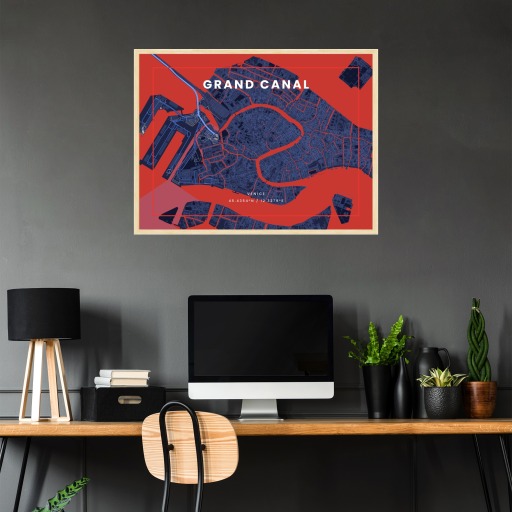 Grand Canal through Venice in High Energy Poster 3