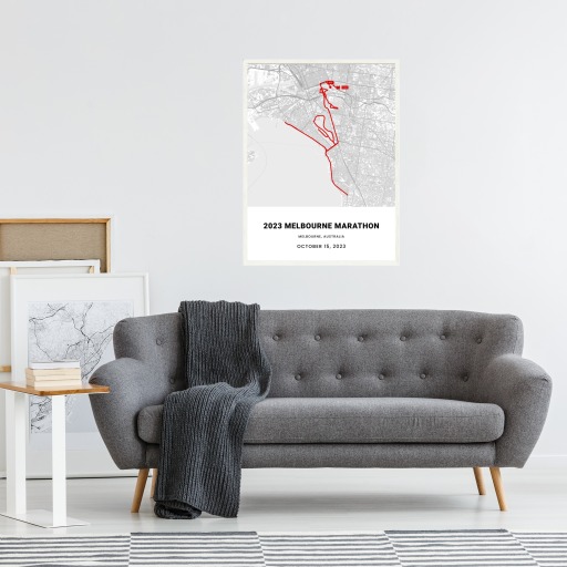 2023 Melbourne Marathon Poster - Route Map 6
