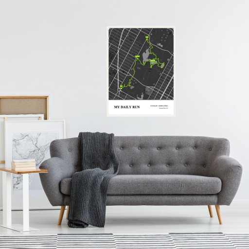 My Daily Run Poster - Route Map 6