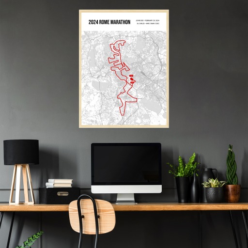 2024 Rome Marathon Poster - Route Map 4