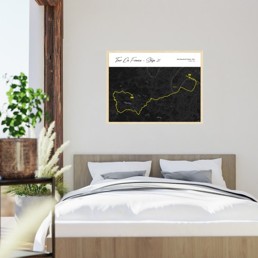 2023 Tour de France Stage 21 Poster - Route Map 6