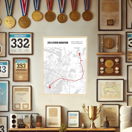 2024 Athens Marathon Poster - Route Map 2
