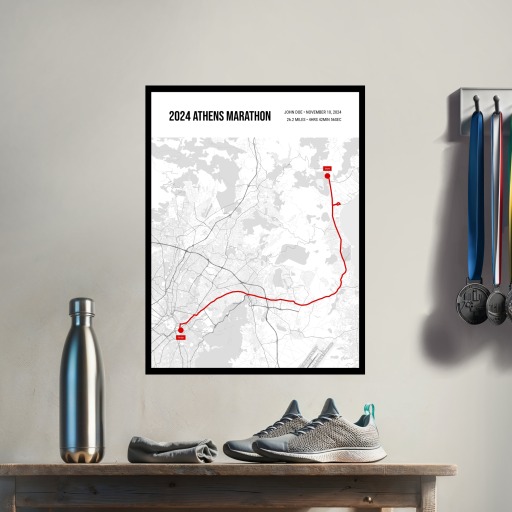 2024 Athens Marathon Poster - Route Map 3