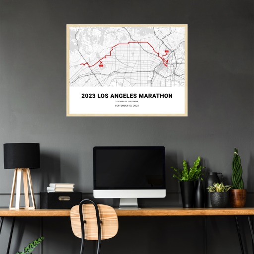 2023 Los Angeles Marathon Poster - Route Map 4