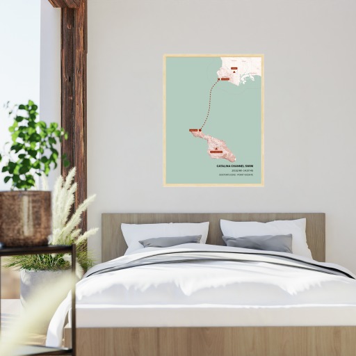 Catalina Channel Swim Poster - Route Map 5
