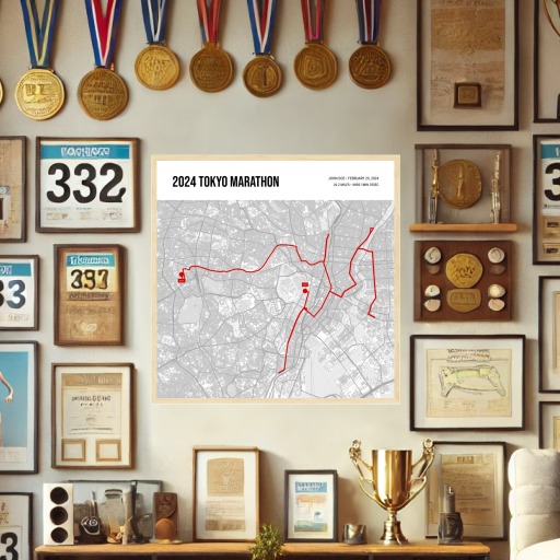 2024 Tokyo Marathon Poster - Route Map 2
