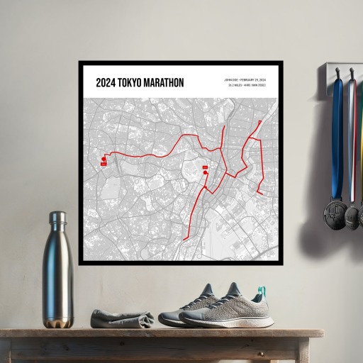 2024 Tokyo Marathon Poster - Route Map 3