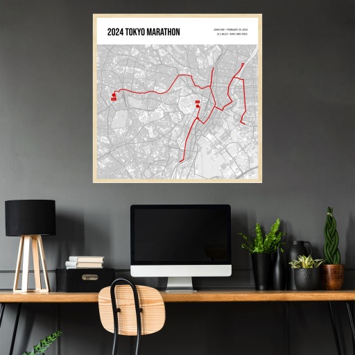 2024 Tokyo Marathon Poster - Route Map 4