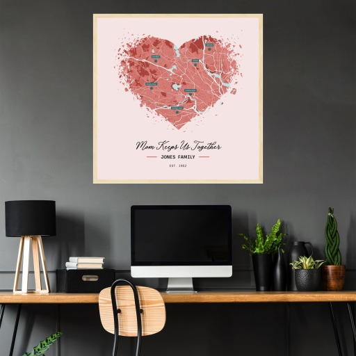 Mother's Day Family Poster - Street Map 5