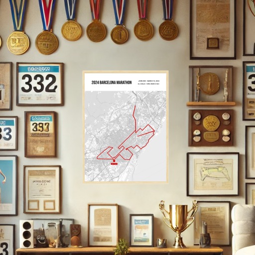 2024 Barcelona Marathon Poster - Route Map 3