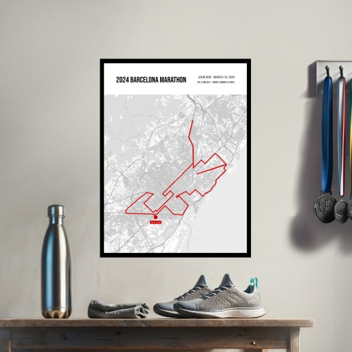 2024 Barcelona Marathon Poster - Route Map 4