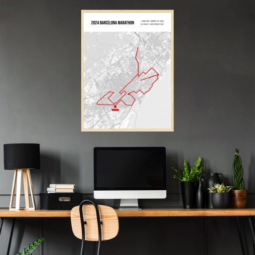 2024 Barcelona Marathon Poster - Route Map 5