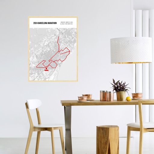 2024 Barcelona Marathon Poster - Route Map 6