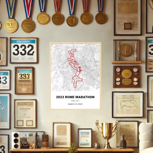 2023 Rome Marathon Poster - Route Map 2