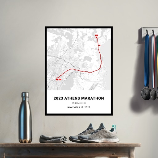2023 Athens Marathon Poster - Route Map 3