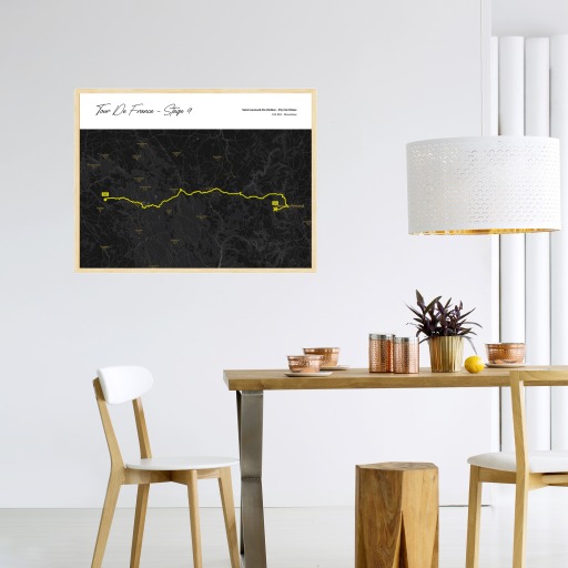 2023 Tour de France Stage 9 Poster - Route Map 4