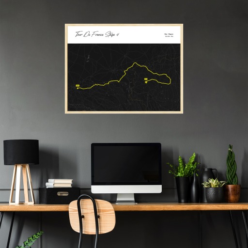 2023 Tour de France Stage 4 Poster - Route Map 3
