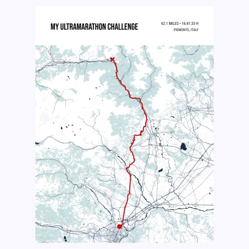 My Ultramarathon Challenge Poster - Route Map 1