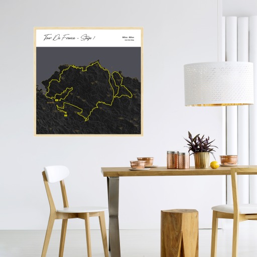 2023 Tour de France Stage 1 Poster - Route Map 3