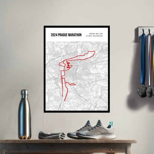 2024 Prague Marathon Poster - Route Map 3
