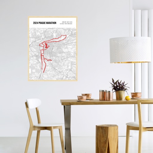 2024 Prague Marathon Poster - Route Map 5