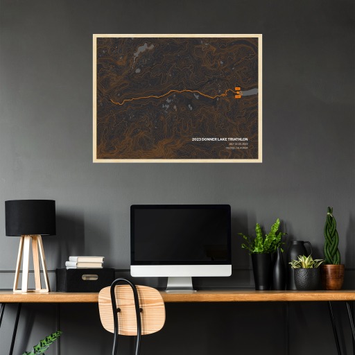 2023 Donner Lake Triathlon Poster - Route Map 2