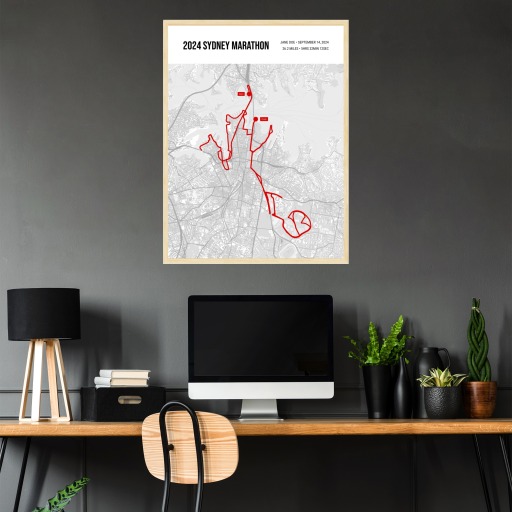 2024 Sydney Marathon Poster - Route Map 4