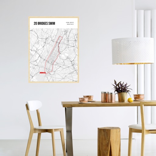 20 Bridges Swim Poster - Route Map 3
