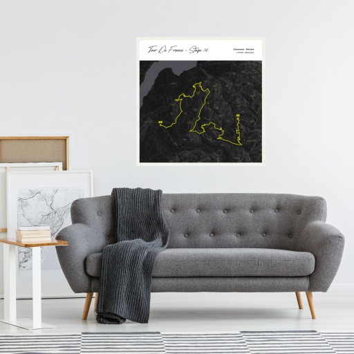 2023 Tour de France Stage 14 Poster - Route Map 5