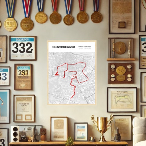 2024 Amsterdam Marathon Poster - Route Map 3