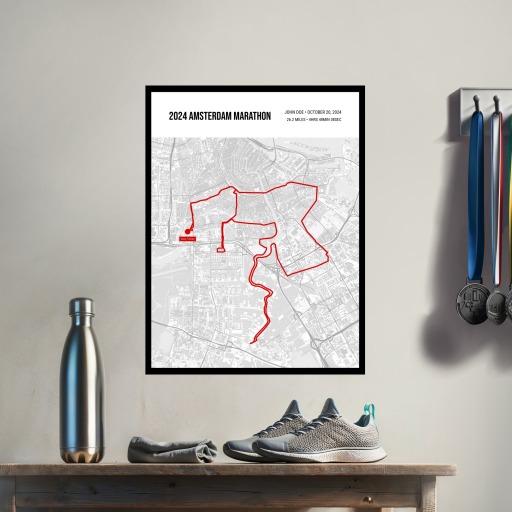 2024 Amsterdam Marathon Poster - Route Map 4