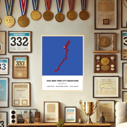 Minimalist 2025 New York City Marathon Poster 2