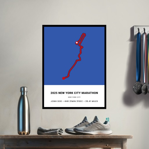 Minimalist 2025 New York City Marathon Poster 3