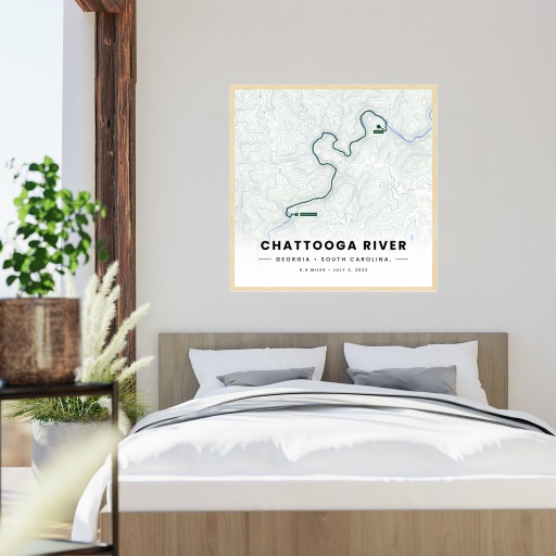 Rafting Trip to the Chattooga River Poster - Route Map 6