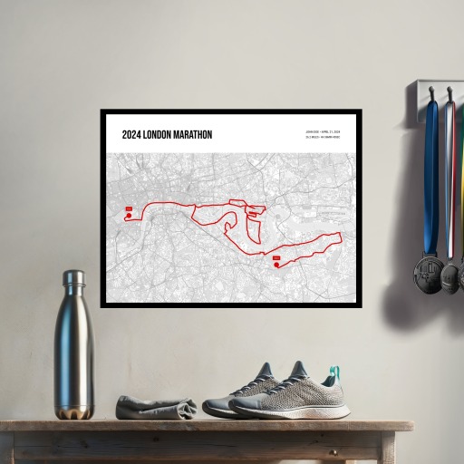 2024 London Marathon Poster - Route Map 3