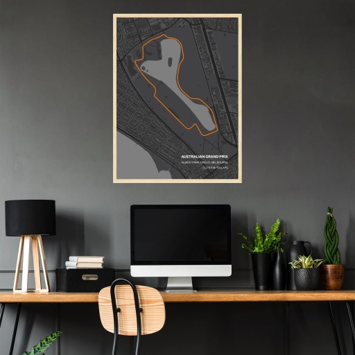 Australian Grand Prix Poster - Track Map 3