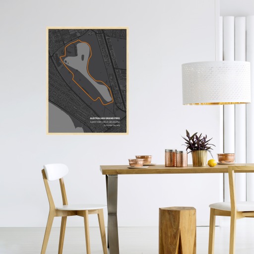 Australian Grand Prix Poster - Track Map 4