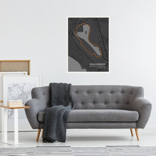 Australian Grand Prix Poster - Track Map 5