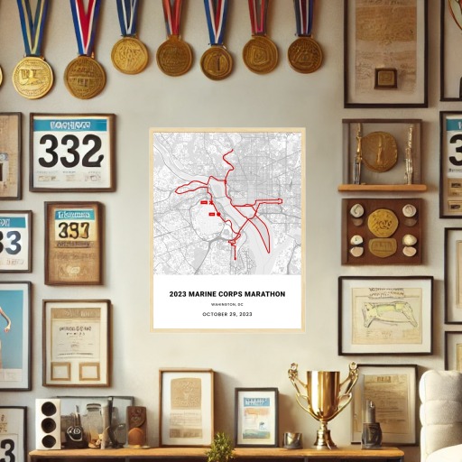 2023 Marine Corps Marathon Poster - Route Map 2