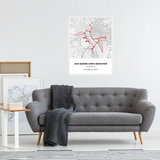 2023 Marine Corps Marathon Poster - Route Map 6