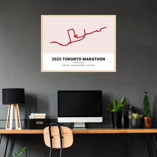 Minimalist 2025 Toronto Marathon Poster - Route Map 4