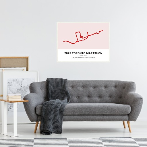 Minimalist 2025 Toronto Marathon Poster - Route Map 6