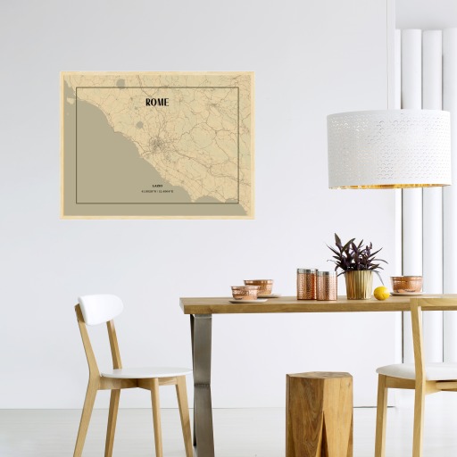 Rome in Vintage Poster - Street Map 4