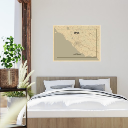 Rome in Vintage Poster - Street Map 6